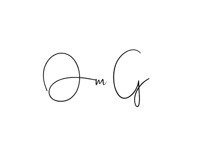 How to make Om G name signature. Use Andilay-7BmLP style for creating short signs online. This is the latest handwritten sign. Om G signature style 4 images and pictures png