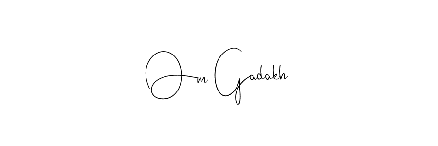 Make a beautiful signature design for name Om Gadakh. With this signature (Andilay-7BmLP) style, you can create a handwritten signature for free. Om Gadakh signature style 4 images and pictures png