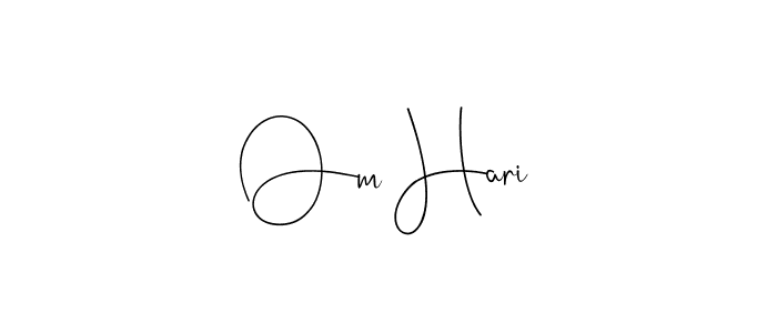 Andilay-7BmLP is a professional signature style that is perfect for those who want to add a touch of class to their signature. It is also a great choice for those who want to make their signature more unique. Get Om Hari name to fancy signature for free. Om Hari signature style 4 images and pictures png