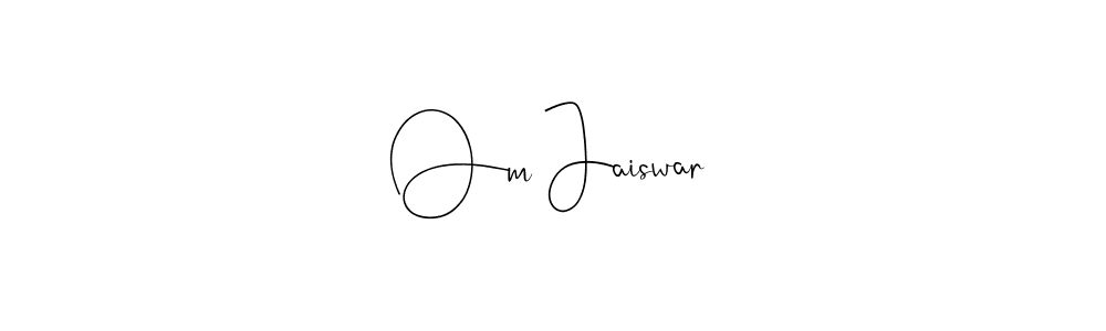 if you are searching for the best signature style for your name Om Jaiswar. so please give up your signature search. here we have designed multiple signature styles  using Andilay-7BmLP. Om Jaiswar signature style 4 images and pictures png