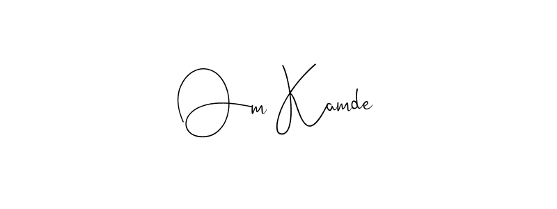 It looks lik you need a new signature style for name Om Kamde. Design unique handwritten (Andilay-7BmLP) signature with our free signature maker in just a few clicks. Om Kamde signature style 4 images and pictures png