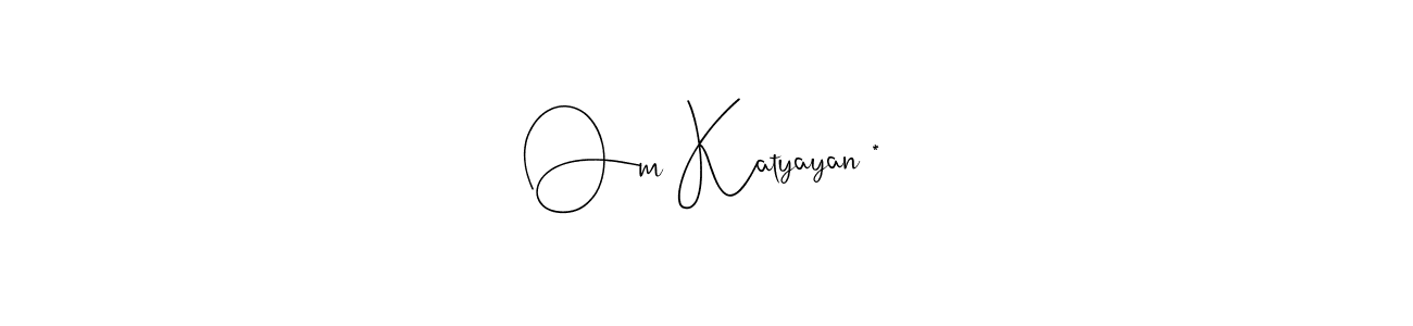 The best way (Andilay-7BmLP) to make a short signature is to pick only two or three words in your name. The name Om Katyayan * include a total of six letters. For converting this name. Om Katyayan * signature style 4 images and pictures png