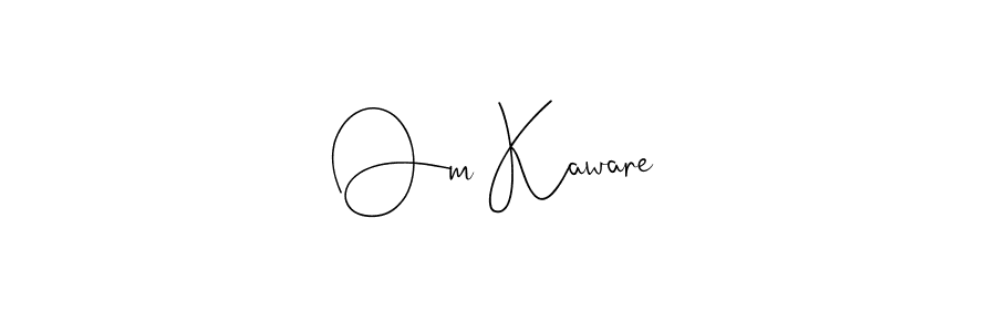 if you are searching for the best signature style for your name Om Kaware. so please give up your signature search. here we have designed multiple signature styles  using Andilay-7BmLP. Om Kaware signature style 4 images and pictures png