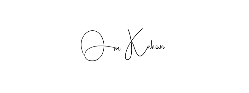 How to make Om Kekan name signature. Use Andilay-7BmLP style for creating short signs online. This is the latest handwritten sign. Om Kekan signature style 4 images and pictures png