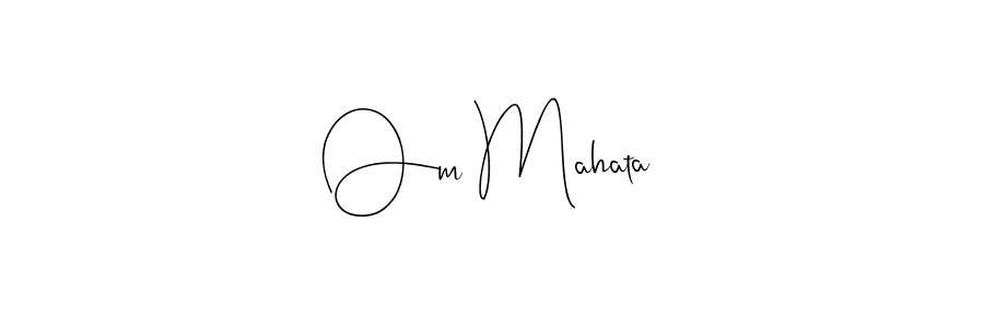 How to make Om Mahata name signature. Use Andilay-7BmLP style for creating short signs online. This is the latest handwritten sign. Om Mahata signature style 4 images and pictures png