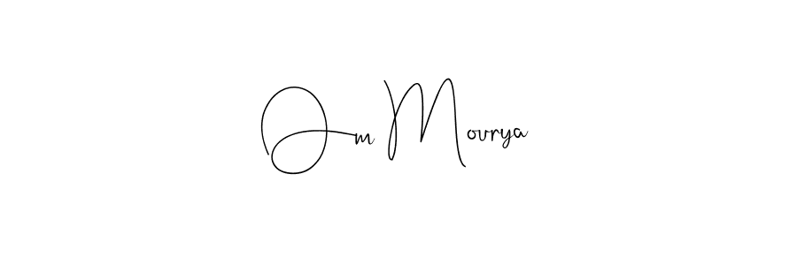 if you are searching for the best signature style for your name Om Mourya. so please give up your signature search. here we have designed multiple signature styles  using Andilay-7BmLP. Om Mourya signature style 4 images and pictures png