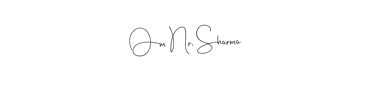 You should practise on your own different ways (Andilay-7BmLP) to write your name (Om Nr. Sharma) in signature. don't let someone else do it for you. Om Nr. Sharma signature style 4 images and pictures png