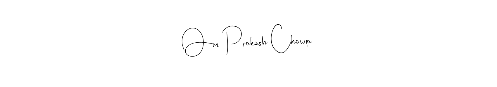 How to make Om Prakash Chawla signature? Andilay-7BmLP is a professional autograph style. Create handwritten signature for Om Prakash Chawla name. Om Prakash Chawla signature style 4 images and pictures png
