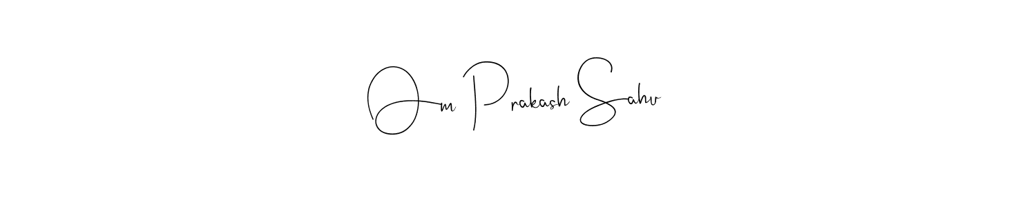 Use a signature maker to create a handwritten signature online. With this signature software, you can design (Andilay-7BmLP) your own signature for name Om Prakash Sahu. Om Prakash Sahu signature style 4 images and pictures png