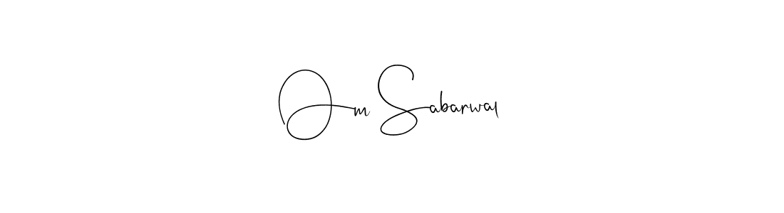 Andilay-7BmLP is a professional signature style that is perfect for those who want to add a touch of class to their signature. It is also a great choice for those who want to make their signature more unique. Get Om Sabarwal name to fancy signature for free. Om Sabarwal signature style 4 images and pictures png