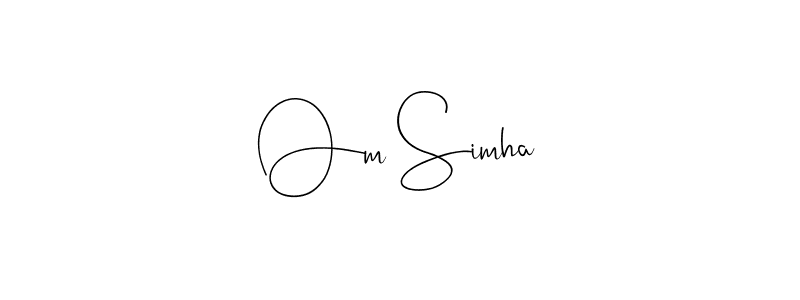 The best way (Andilay-7BmLP) to make a short signature is to pick only two or three words in your name. The name Om Simha include a total of six letters. For converting this name. Om Simha signature style 4 images and pictures png