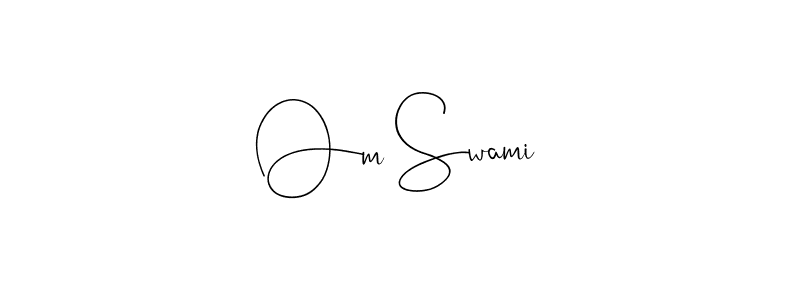 Create a beautiful signature design for name Om Swami. With this signature (Andilay-7BmLP) fonts, you can make a handwritten signature for free. Om Swami signature style 4 images and pictures png