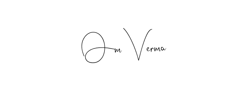 How to make Om Verma signature? Andilay-7BmLP is a professional autograph style. Create handwritten signature for Om Verma name. Om Verma signature style 4 images and pictures png