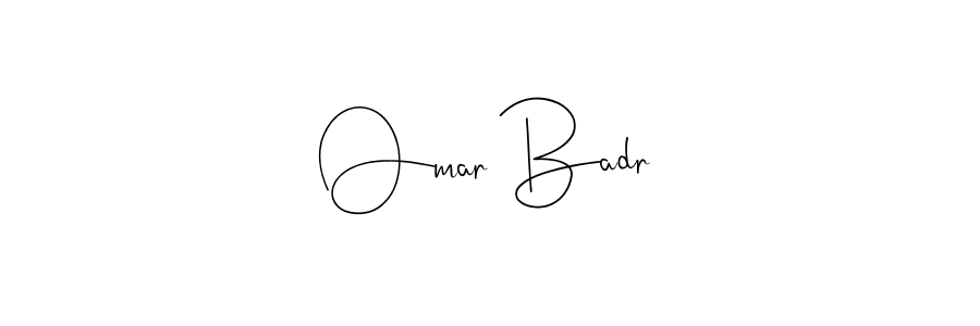 Design your own signature with our free online signature maker. With this signature software, you can create a handwritten (Andilay-7BmLP) signature for name Omar Badr. Omar Badr signature style 4 images and pictures png