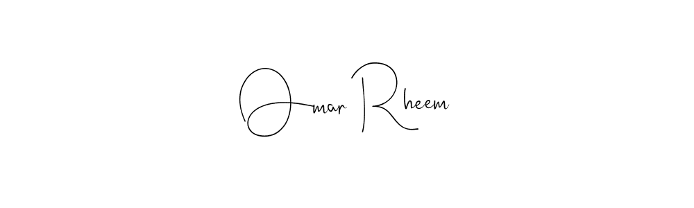 Design your own signature with our free online signature maker. With this signature software, you can create a handwritten (Andilay-7BmLP) signature for name Omar Rheem. Omar Rheem signature style 4 images and pictures png