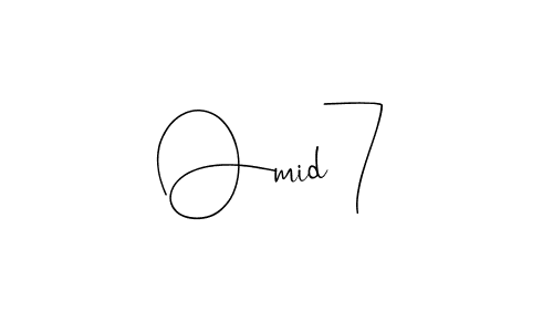 if you are searching for the best signature style for your name Omid7. so please give up your signature search. here we have designed multiple signature styles  using Andilay-7BmLP. Omid7 signature style 4 images and pictures png