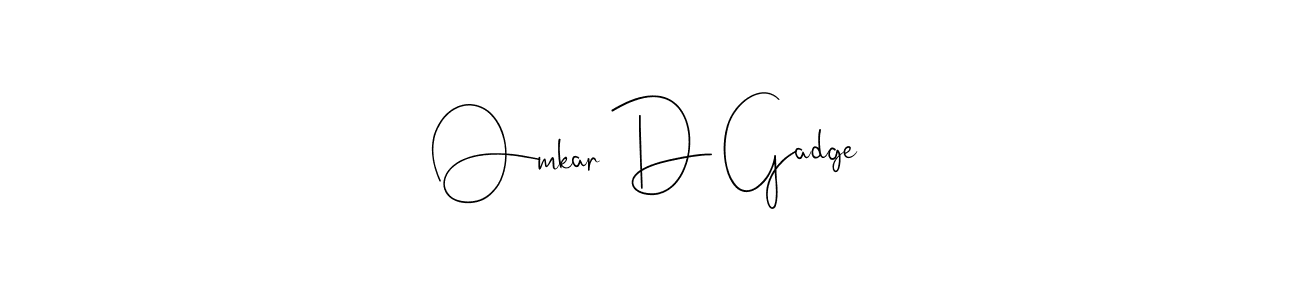 if you are searching for the best signature style for your name Omkar D Gadge. so please give up your signature search. here we have designed multiple signature styles  using Andilay-7BmLP. Omkar D Gadge signature style 4 images and pictures png