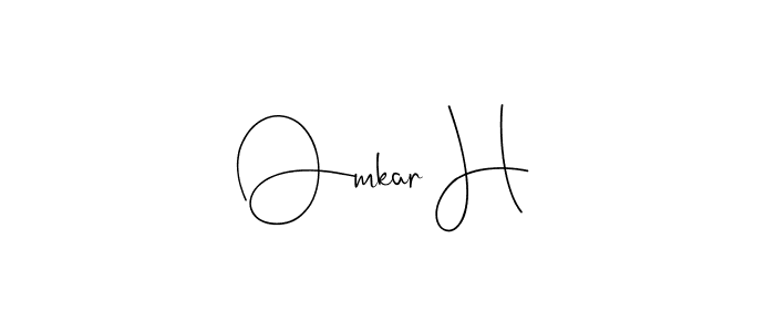 Make a beautiful signature design for name Omkar H. With this signature (Andilay-7BmLP) style, you can create a handwritten signature for free. Omkar H signature style 4 images and pictures png