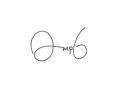 if you are searching for the best signature style for your name Omp6. so please give up your signature search. here we have designed multiple signature styles  using Andilay-7BmLP. Omp6 signature style 4 images and pictures png