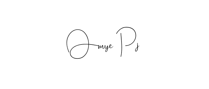 Make a beautiful signature design for name Omye Pj. With this signature (Andilay-7BmLP) style, you can create a handwritten signature for free. Omye Pj signature style 4 images and pictures png