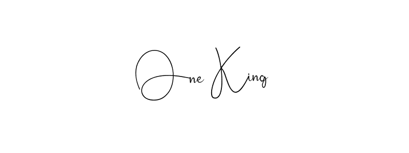 How to make One King signature? Andilay-7BmLP is a professional autograph style. Create handwritten signature for One King name. One King signature style 4 images and pictures png