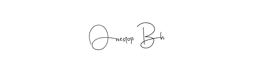 Use a signature maker to create a handwritten signature online. With this signature software, you can design (Andilay-7BmLP) your own signature for name Onestop Bh. Onestop Bh signature style 4 images and pictures png