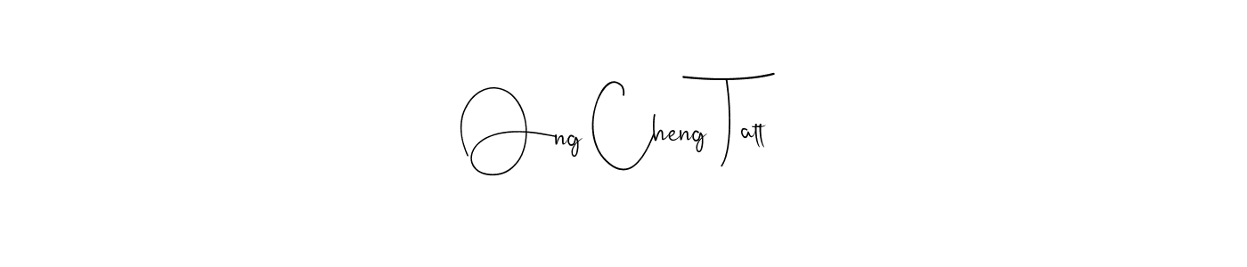 You should practise on your own different ways (Andilay-7BmLP) to write your name (Ong Cheng Tatt) in signature. don't let someone else do it for you. Ong Cheng Tatt signature style 4 images and pictures png