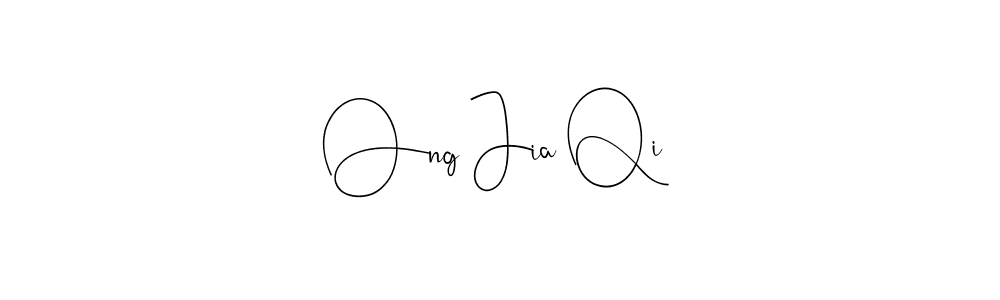 Also we have Ong Jia Qi name is the best signature style. Create professional handwritten signature collection using Andilay-7BmLP autograph style. Ong Jia Qi signature style 4 images and pictures png