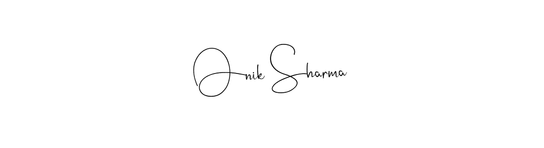 Design your own signature with our free online signature maker. With this signature software, you can create a handwritten (Andilay-7BmLP) signature for name Onik Sharma. Onik Sharma signature style 4 images and pictures png