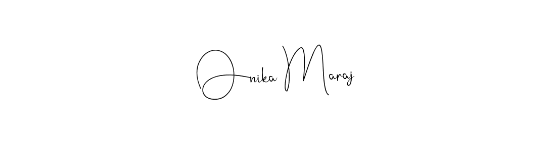 Make a beautiful signature design for name Onika Maraj. With this signature (Andilay-7BmLP) style, you can create a handwritten signature for free. Onika Maraj signature style 4 images and pictures png