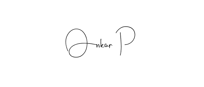 Make a beautiful signature design for name Onkar P. Use this online signature maker to create a handwritten signature for free. Onkar P signature style 4 images and pictures png