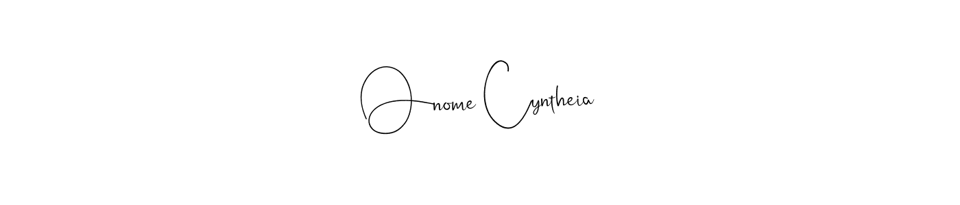 Also You can easily find your signature by using the search form. We will create Onome Cyntheia name handwritten signature images for you free of cost using Andilay-7BmLP sign style. Onome Cyntheia signature style 4 images and pictures png