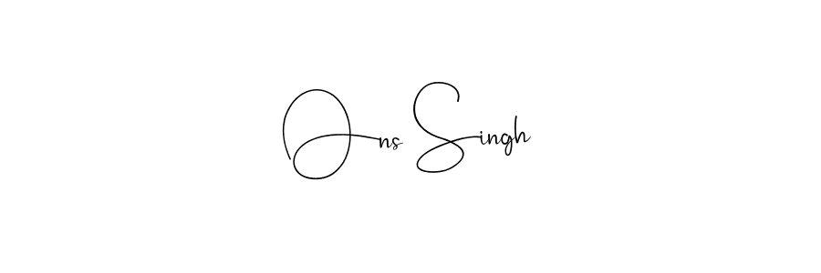 Use a signature maker to create a handwritten signature online. With this signature software, you can design (Andilay-7BmLP) your own signature for name Ons Singh. Ons Singh signature style 4 images and pictures png