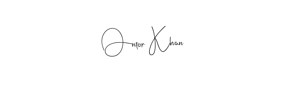 The best way (Andilay-7BmLP) to make a short signature is to pick only two or three words in your name. The name Ontor Khan include a total of six letters. For converting this name. Ontor Khan signature style 4 images and pictures png