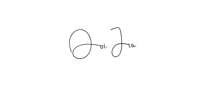 How to make Ooi Jia signature? Andilay-7BmLP is a professional autograph style. Create handwritten signature for Ooi Jia name. Ooi Jia signature style 4 images and pictures png