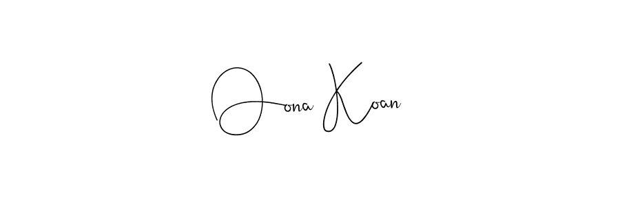 if you are searching for the best signature style for your name Oona Koan. so please give up your signature search. here we have designed multiple signature styles  using Andilay-7BmLP. Oona Koan signature style 4 images and pictures png