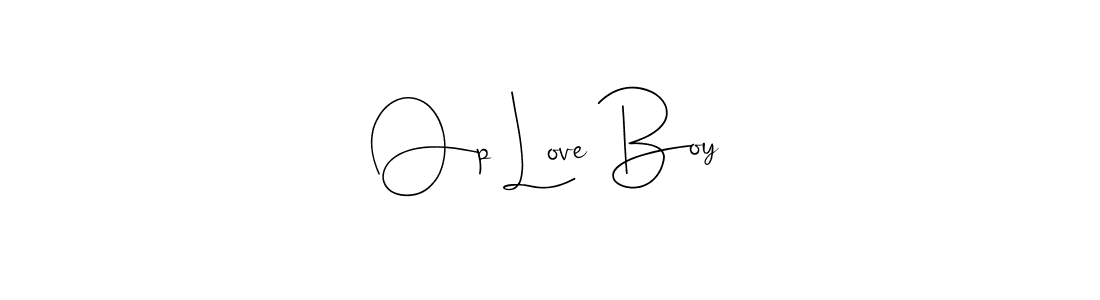 Also You can easily find your signature by using the search form. We will create Op Love Boy name handwritten signature images for you free of cost using Andilay-7BmLP sign style. Op Love Boy signature style 4 images and pictures png