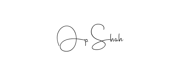 if you are searching for the best signature style for your name Op Shah. so please give up your signature search. here we have designed multiple signature styles  using Andilay-7BmLP. Op Shah signature style 4 images and pictures png