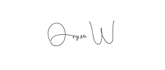 The best way (Andilay-7BmLP) to make a short signature is to pick only two or three words in your name. The name Oryza W include a total of six letters. For converting this name. Oryza W signature style 4 images and pictures png