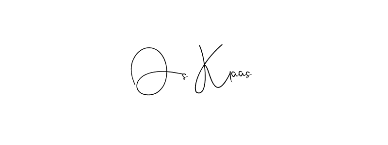 Make a beautiful signature design for name Os Klaas. With this signature (Andilay-7BmLP) style, you can create a handwritten signature for free. Os Klaas signature style 4 images and pictures png