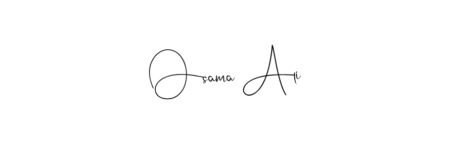 Make a beautiful signature design for name Osama Ali. With this signature (Andilay-7BmLP) style, you can create a handwritten signature for free. Osama Ali signature style 4 images and pictures png