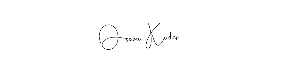 Use a signature maker to create a handwritten signature online. With this signature software, you can design (Andilay-7BmLP) your own signature for name Osama Kader. Osama Kader signature style 4 images and pictures png