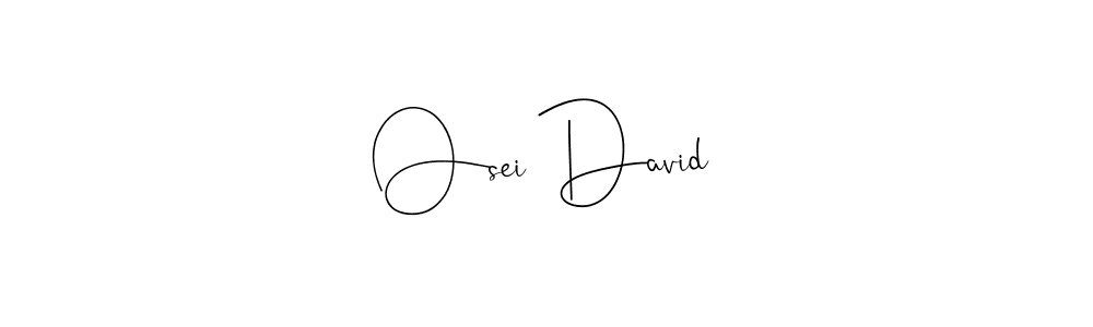 Design your own signature with our free online signature maker. With this signature software, you can create a handwritten (Andilay-7BmLP) signature for name Osei David. Osei David signature style 4 images and pictures png