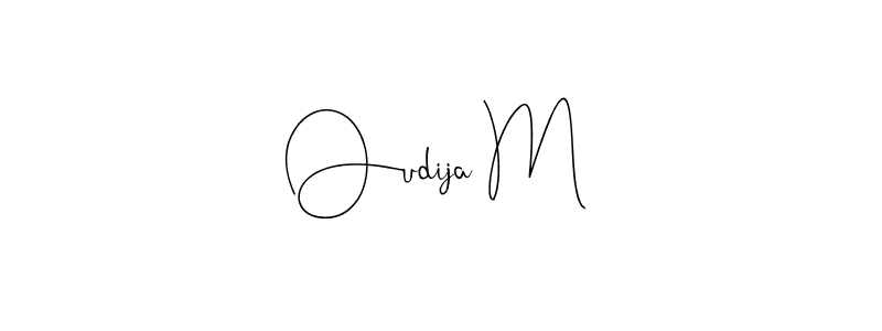 Use a signature maker to create a handwritten signature online. With this signature software, you can design (Andilay-7BmLP) your own signature for name Oudija M. Oudija M signature style 4 images and pictures png