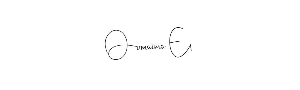 How to make Oumaima El name signature. Use Andilay-7BmLP style for creating short signs online. This is the latest handwritten sign. Oumaima El signature style 4 images and pictures png