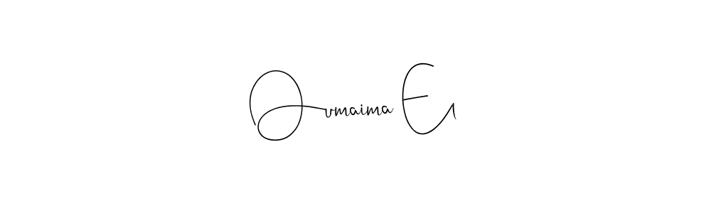 How to make Oumaima El name signature. Use Andilay-7BmLP style for creating short signs online. This is the latest handwritten sign. Oumaima El signature style 4 images and pictures png