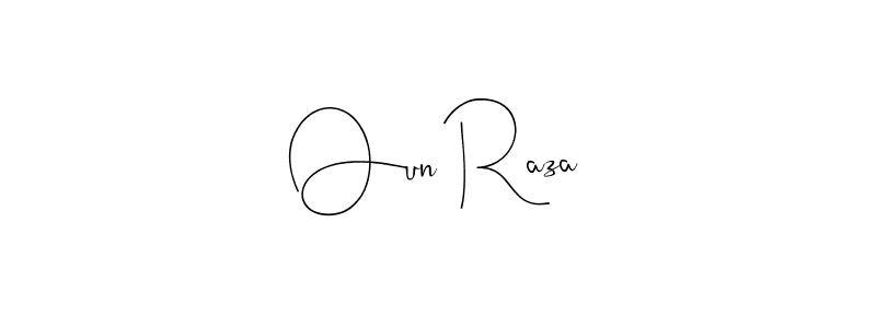 The best way (Andilay-7BmLP) to make a short signature is to pick only two or three words in your name. The name Oun Raza include a total of six letters. For converting this name. Oun Raza signature style 4 images and pictures png