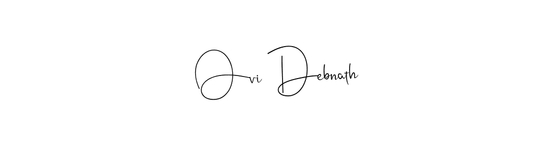 How to make Ovi Debnath name signature. Use Andilay-7BmLP style for creating short signs online. This is the latest handwritten sign. Ovi Debnath signature style 4 images and pictures png