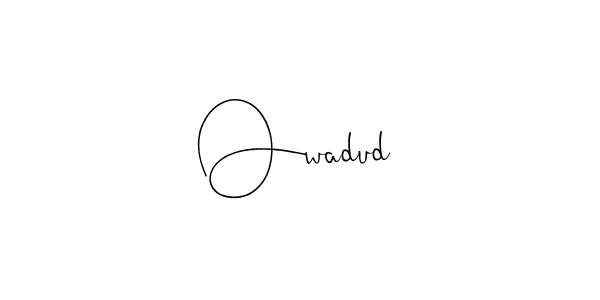 Make a beautiful signature design for name Owadud. With this signature (Andilay-7BmLP) style, you can create a handwritten signature for free. Owadud signature style 4 images and pictures png