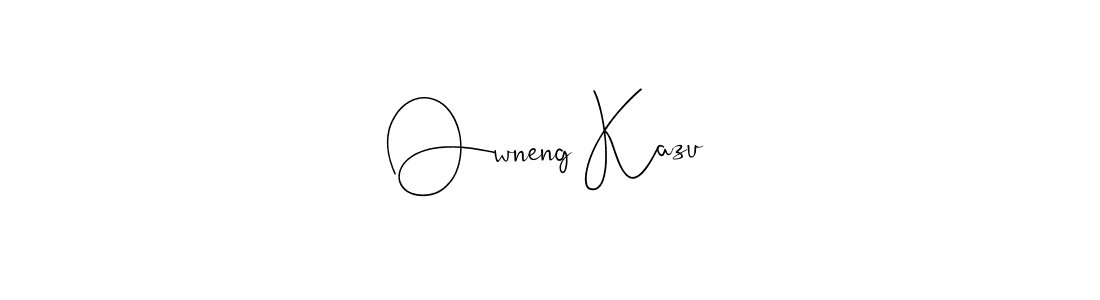 Make a beautiful signature design for name Owneng Kazu. Use this online signature maker to create a handwritten signature for free. Owneng Kazu signature style 4 images and pictures png